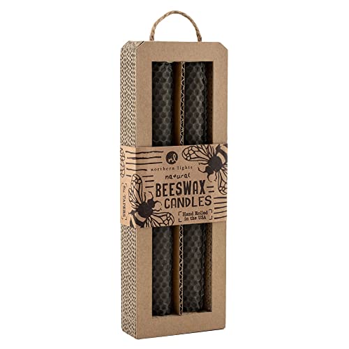Northern Lights Candles Bee Hive Tapers, 2 Pack, Black