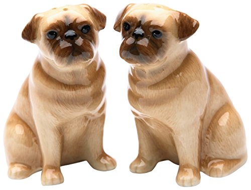 StealStreet SS-CG-20882, 3.38 Inch Painted Kitchenware Pug Dog Pair Salt and Pepper Shaker Set