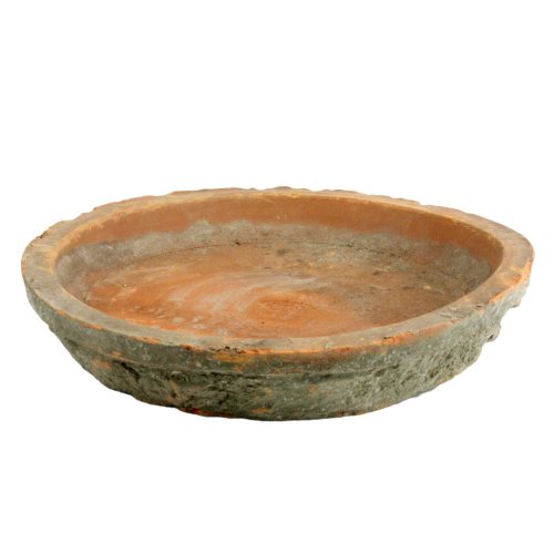 HomArt Rustic Terra Cotta Saucer for Rose Pot, Natural, 1-Count