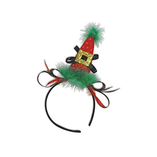 Beistle Santa Hat Headband | Red & Green | 1 Pc.