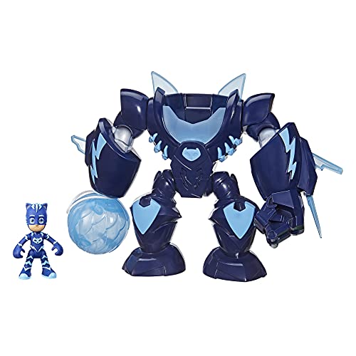 Hasbro PJ Masks Robo-Catboy Preschool Toy with Lights and Sounds for Kids Ages 3 and Up, Catboy Robot Suit with Catboy Action Figure
