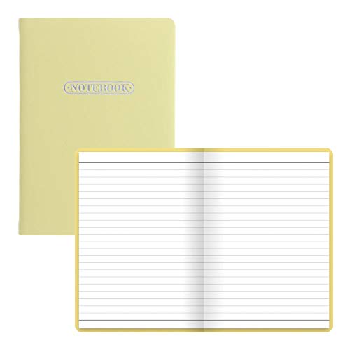 Rediform Letts Pastel A6 Notebook, White Paper, 192 Pages, 5.75 x 4.125 x 0.375 Inches, Lemon (B090094)