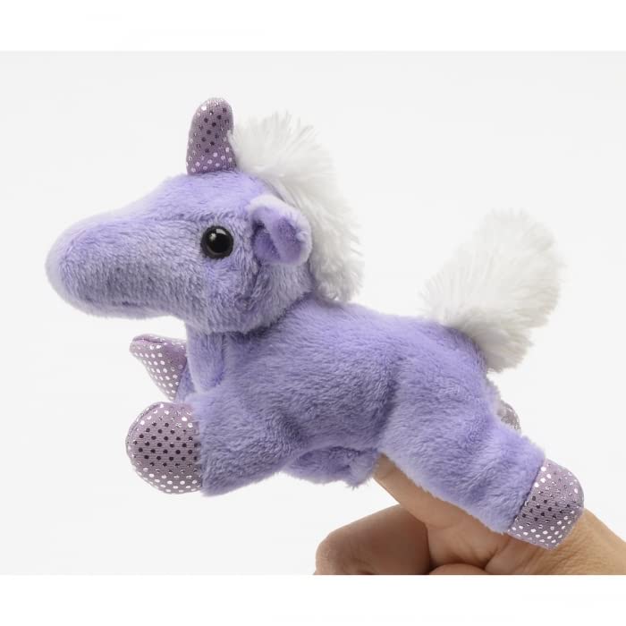 Unipak 1155UPR Purple Unicorn Plush Finger Puppet, 5-inch Length