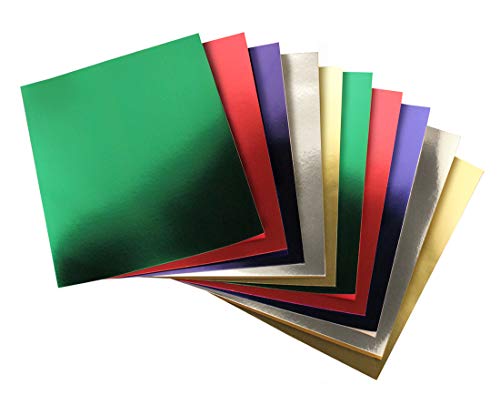 Hygloss Products Metallic Foil Board-10 Sheets 8.5"x11", 2 Each of 5 Assorted Colors