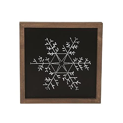 Blossom Bucket Framed Snowflake White , 8-inch Length