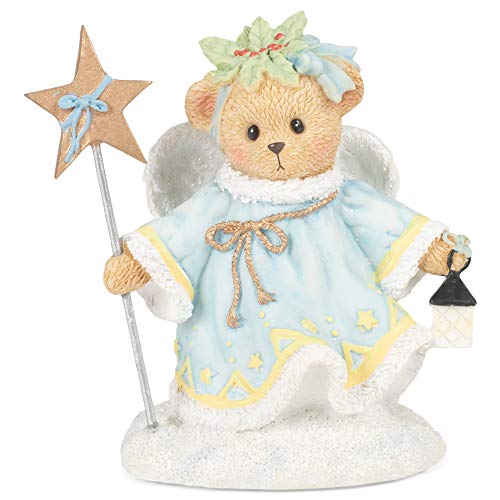 Roman 133480 Angela Bear Snow Angel Figurine, 4 inch, Multicolor