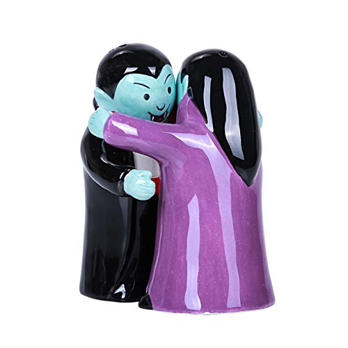 Pacific Trading Giftware Hugging Vampires Magnetic Ceramic Salt and Pepper Shakers Set
