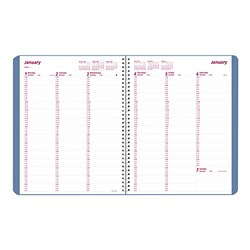 Rediform Brownline Mountain Weekly Planner 2023 with Twin Wire Binding and Mountain Design, 11-inch Height, Green