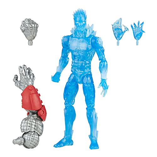 Hasbro Marvel Legends Series 6-inch Scale Action Figure Toy Iceman, Premium Design, 1 Figure, 2 Accessories, and 2 Build-A-Figure Parts , Blue