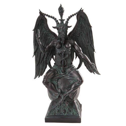 Pacific Trading Large Baphomet On Pedestal in Faux Stone Finish Statue by Pacfic Trading