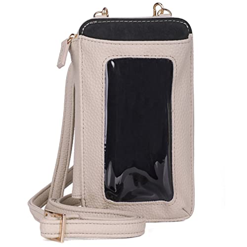 JYS Enterprise Julia Buxton Pebble RFID Everywhere Crossbody White Pepper