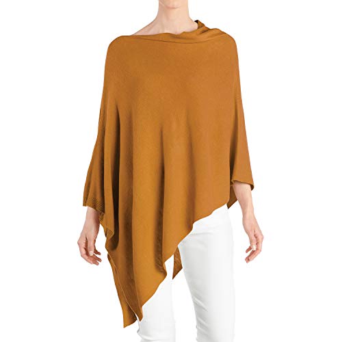 TGB Brands Women‚Äôs Versatile Lightweight Poncho Shawl Wrap | Wear Multiple Ways | 15 Colors | Fashionable Clothing Accessory | OSFM