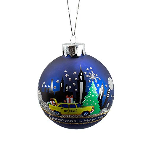 Kurt Adler New York Glass Ball Ornament, 80mm