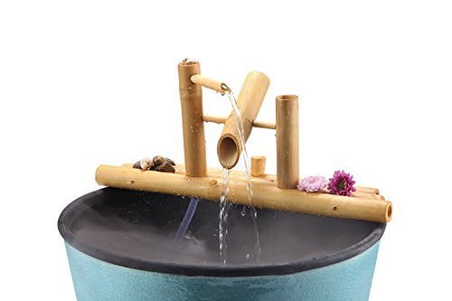 Lifegard Aquatics R440860 Bamboo Rocking Fountain-Complete with Pump/Tubing, 8", Brown