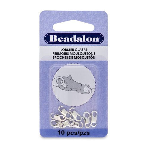 PA Distribution Artistic Wire Beadalon EZ-Lobster Clasp 11mm Nickel Free Silver, Plated, 10-Piece