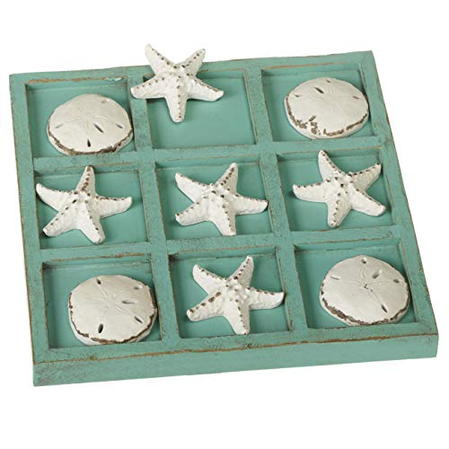 Ganz Midwest CBK Decorative Sea Shell Tic-Tac-Toe Game Set with 9" Board