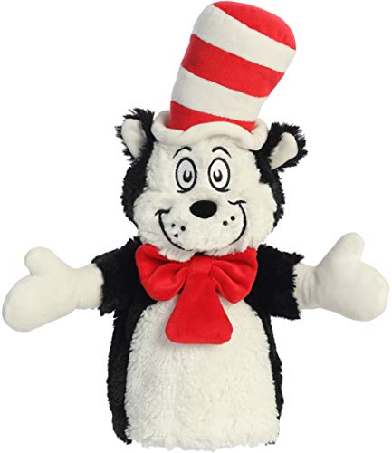 Aurora 15964 Dr. Seuss Cat in the Hat Hand Puppet Plush Toy, 14-inch Height