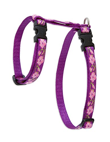 Lupine Pet Originals 1/2" Rose Garden 9-14" H-Style Harness for Small Pets