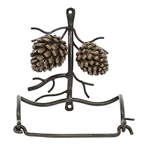 DEI Country Pinecone Toilet Paper Holder Wall Mount, 6-Inch