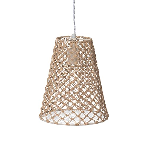 Park Hill Collection Aruba Jute Woven Cone Pendant with Natural Finish ELH26174