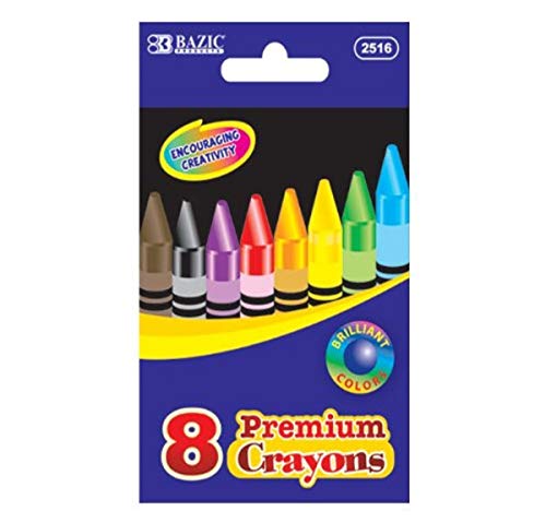 BAZIC 8 Color Premium Quality Crayon