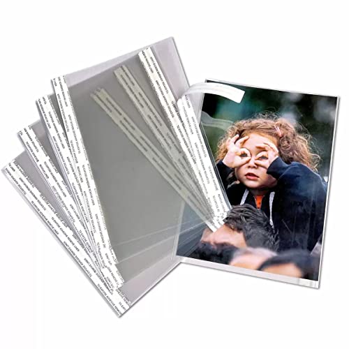 Lineco, Photo Mounting Sleeves, Archival Quality Acid-Free Ultra Clear PCA-Free, 5 x 7 Inches, Clear Open Digital Output Sleeves for Storing Photo Prints (Pack of 25)