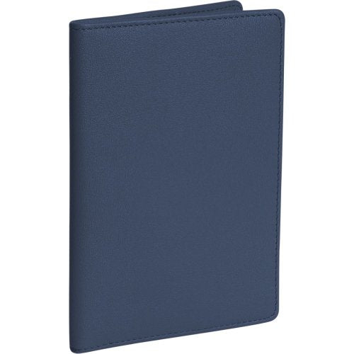 Royce Leather Passport Holder and Travel Document Organizer in Leather, Blue, One Size