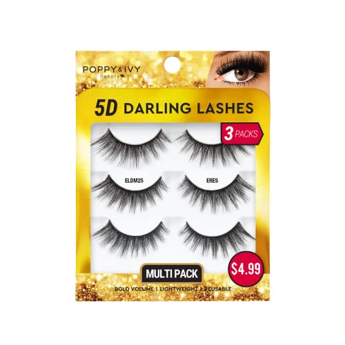 Absolute New York Poppy & Ivy 5D Darling Lashes - 3 Pairs (Eres)