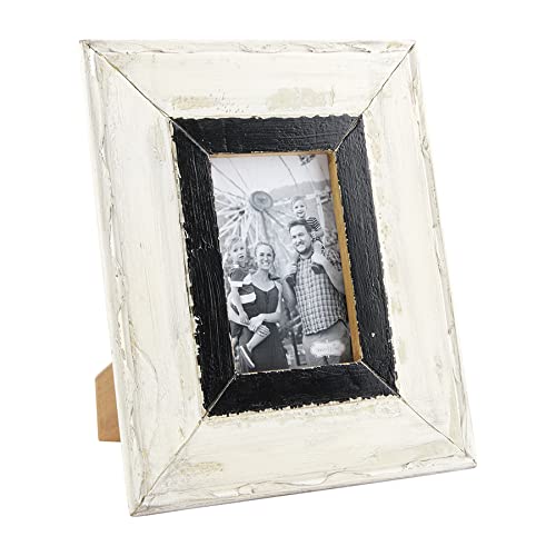 Mud Pie Picture Frame, 4 x 6 inches,  Black and White