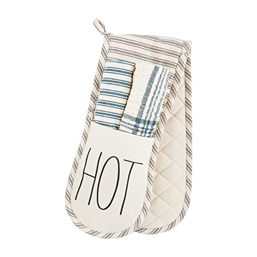 Mud Pie Hot Double Oven Mitt Set, 35-inch