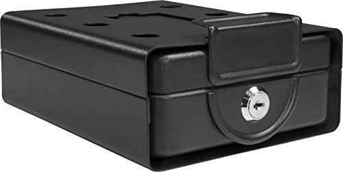 Barska Compact Safe Key Lock Safe w/ Mounting Sleeve AX11812,Black,Medium