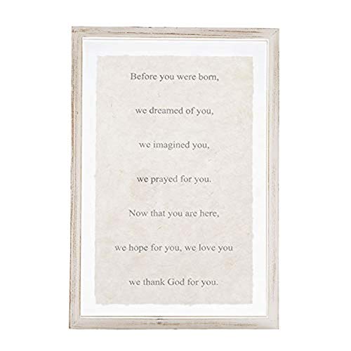 Mud Pie We Prayed Glass Plaque, 20.25-inch