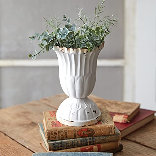 CTW Home Collection 370692 Small Scalloped Vase, 9.25-inch Height