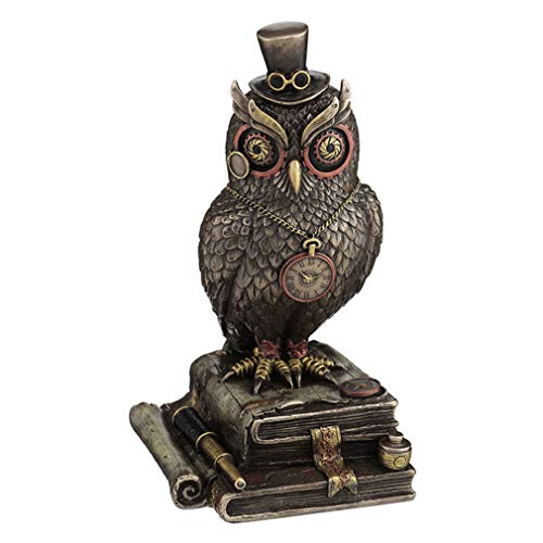 Unicorn Studio Steampunk Top Hat Owl Standing on Books