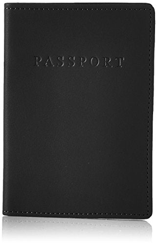 Royce Leather RFID Blocking Passport Travel Document Organizer in Leather, Black 2, One Size