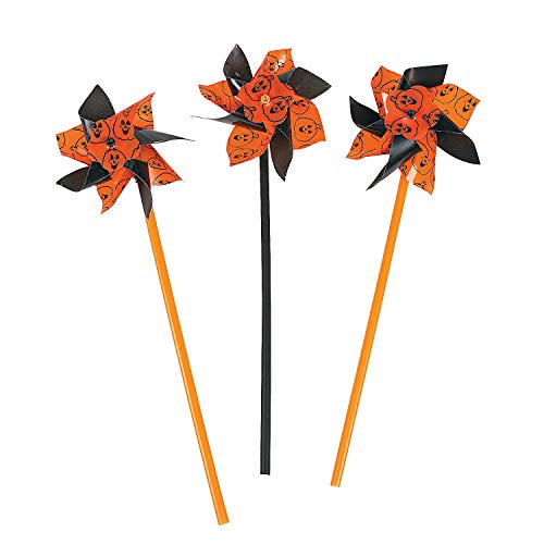 Fun Express Halloween Pinwheels - Bulk Set of 36 - Party Favors, Handouts and Decor