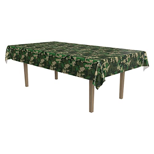 Beistle Camo Tablecover, 54" x 108", Multicolor