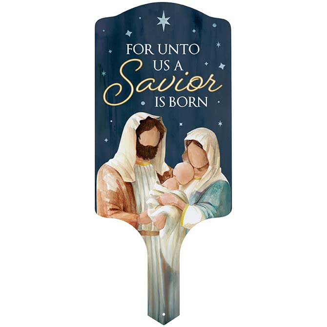 Carson Home Savior is Born Garden Stake, 15.5-inch Height