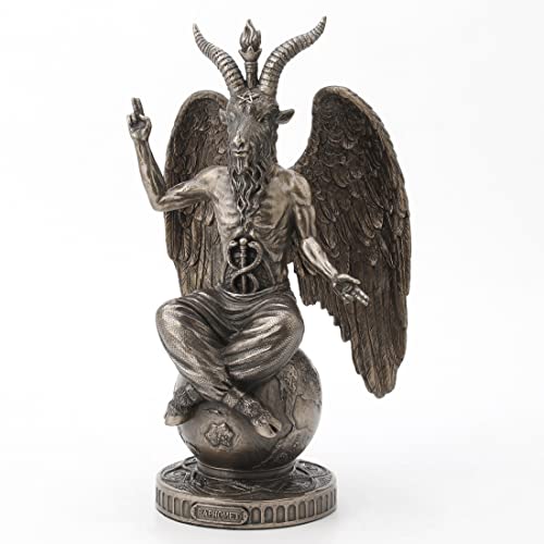 Unicorn Studio Veronese Design 10.25" Tall Statue of Baphomet Resin Sculpture Cold Cast Bronze Finish