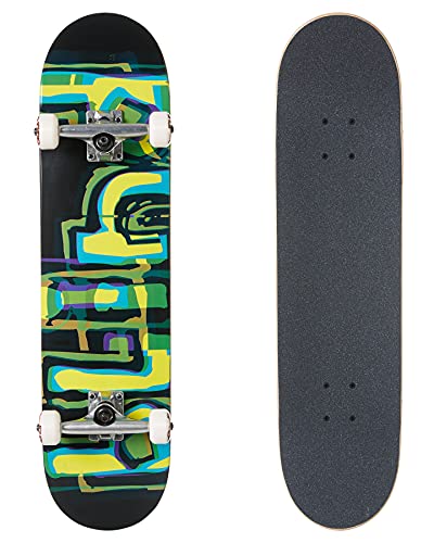 Dwindle Distribution Blind Skateboard Complete Logo Glitch FP Green/Yellow 7.875"