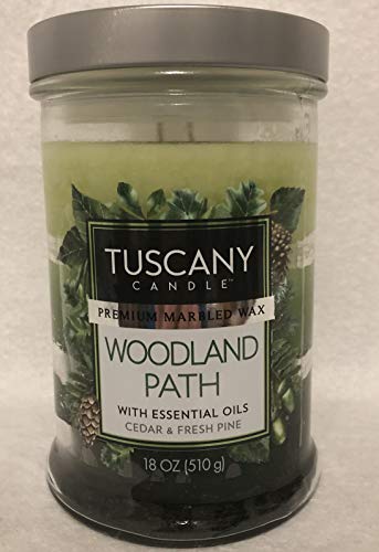 Empire Candle Tuscany Candle Woodland Path with Essential Oils Cedar and Fresh Pine 2 Wick 180z