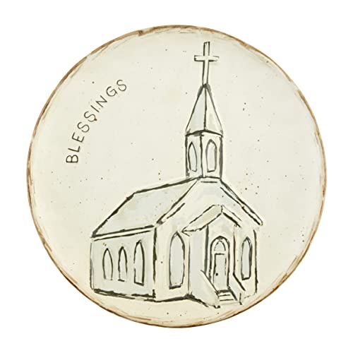 Mud Pie Church Serving Platter, 12 1/2-inch Diameter