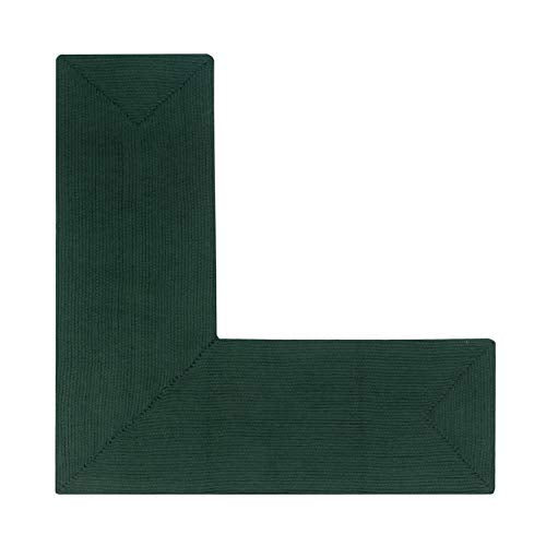 Better Trends Alpine Braid Collection is Durable & Stain Resistant Reversible Indoor Area Utility Rug 100% Polypropylene in Vibrant Colors, 24 in x 48 in x 48 in, Hunter Solid