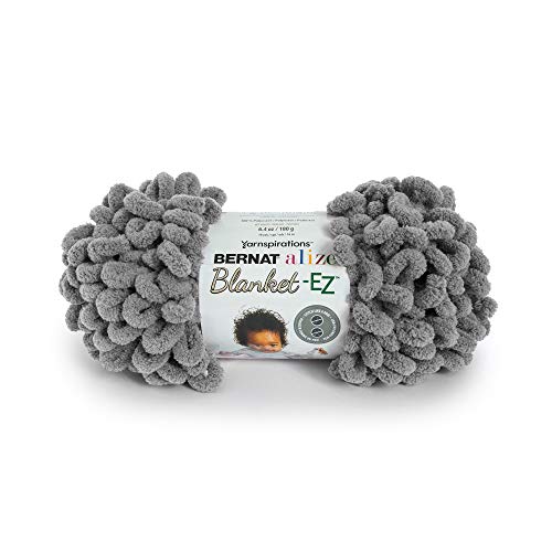 Spinrite Yarns (CA) Bernat Alize Blanket-EZ Yarn, Dark Gray