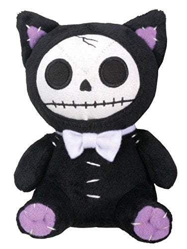 Pacific Trading SUMMIT COLLECTION Furrybones Black Cat Mao Mao Wearing White Bow Tie Small Plush Doll