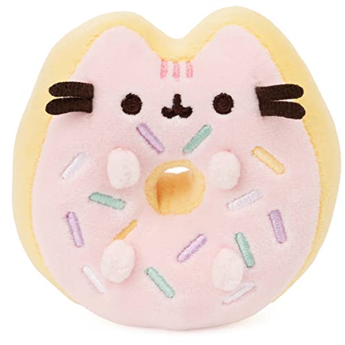 GUND Sprinkle Donut Pusheen Sweet Dessert Squishy Plush Stuffed Animal Cat Squishy and Satisfyingly Stretchy Fabric, for Ages 8 and Up, Pink and Mint, 4