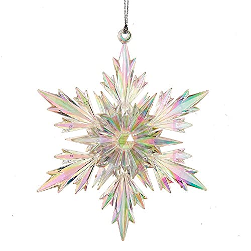 Kurt Adler Acrylic Iridescent Snowflake Ornament