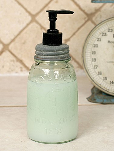 CTW Midget Pint Mason Jar Soap Dispenser in Weatherized Galvanized