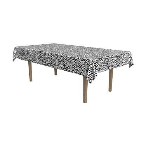 Beistle 53937 Snow Leopard Print Tablecover