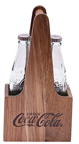 TableCraft Coca-Cola CC339NW Salt and Pepper Shaker Set with Wood Crate